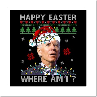 Biden Happy Easter Where Am I Posters and Art